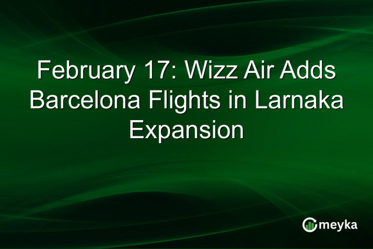 February 17: Wizz Air Adds Barcelona Flights in Larnaka Expansion