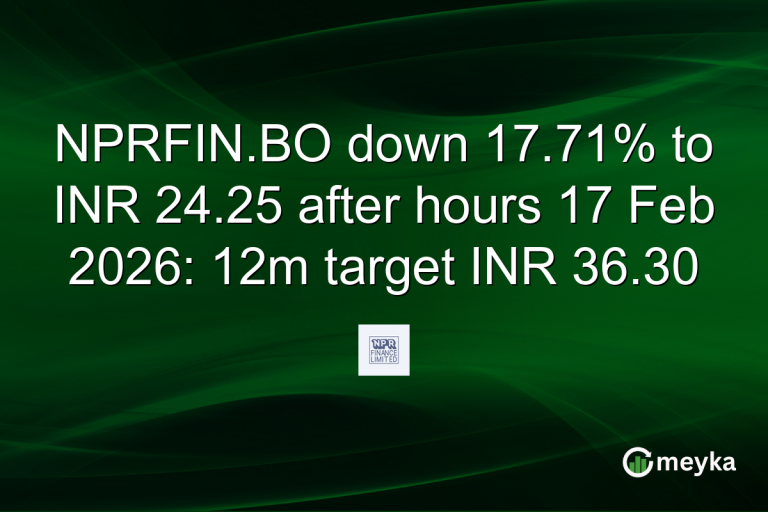 NPRFIN.BO down 17.71% to INR 24.25 after hours 17 Feb 2026: 12m target INR 36.30