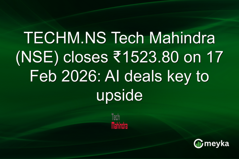 TECHM.NS Tech Mahindra (NSE) closes ₹1523.80 on 17 Feb 2026: AI deals key to upside