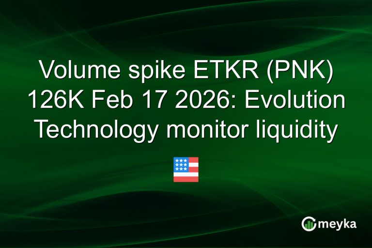Volume spike ETKR (PNK) 126K Feb 17 2026: Evolution Technology monitor liquidity