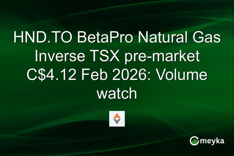HND.TO BetaPro Natural Gas Inverse TSX pre-market C$4.12 Feb 2026: Volume watch