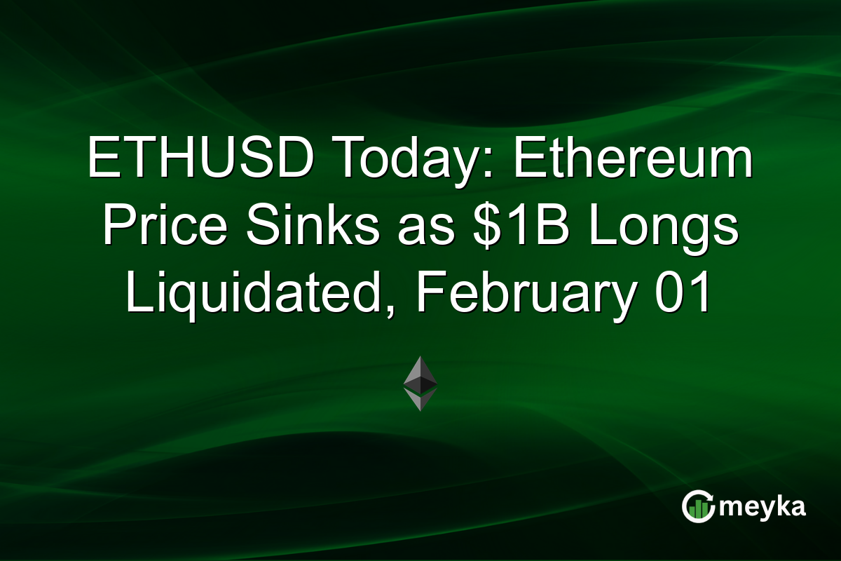 ETHUSD Today: Ethereum Price Sinks as $1B Longs Liquidated, February 01