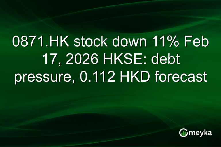 0871.HK stock down 11% Feb 17, 2026 HKSE: debt pressure, 0.112 HKD forecast