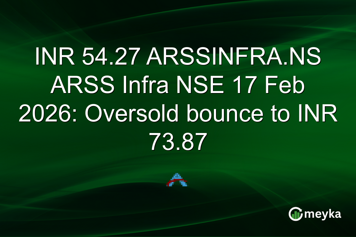 INR 54.27 ARSSINFRA.NS ARSS Infra NSE 17 Feb 2026: Oversold bounce to INR 73.87
