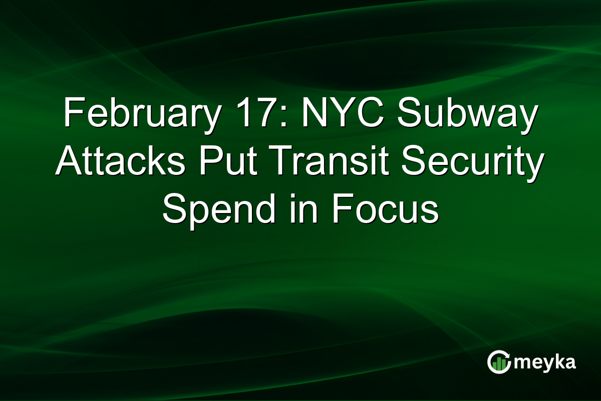February 17: NYC Subway Attacks Put Transit Security Spend in Focus