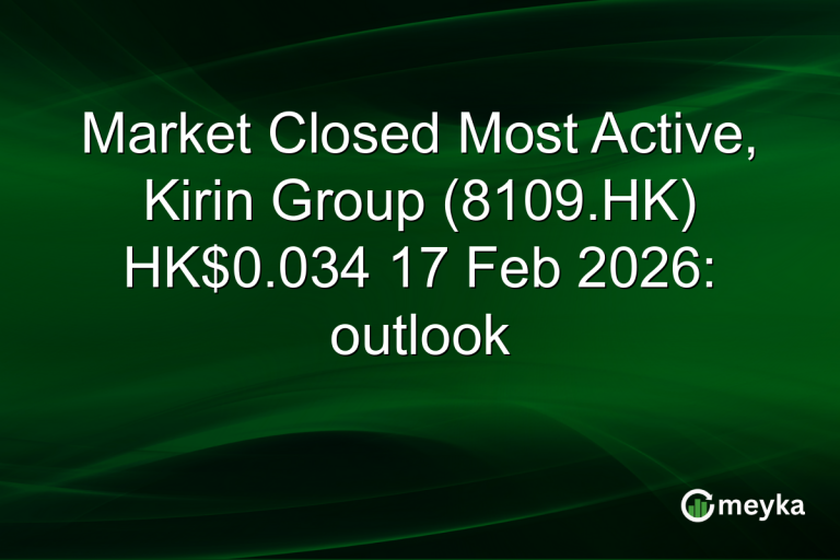 Market Closed Most Active, Kirin Group (8109.HK) HK$0.034 17 Feb 2026: outlook