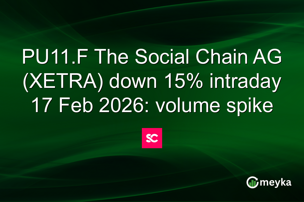 PU11.F The Social Chain AG (XETRA) down 15% intraday 17 Feb 2026: volume spike