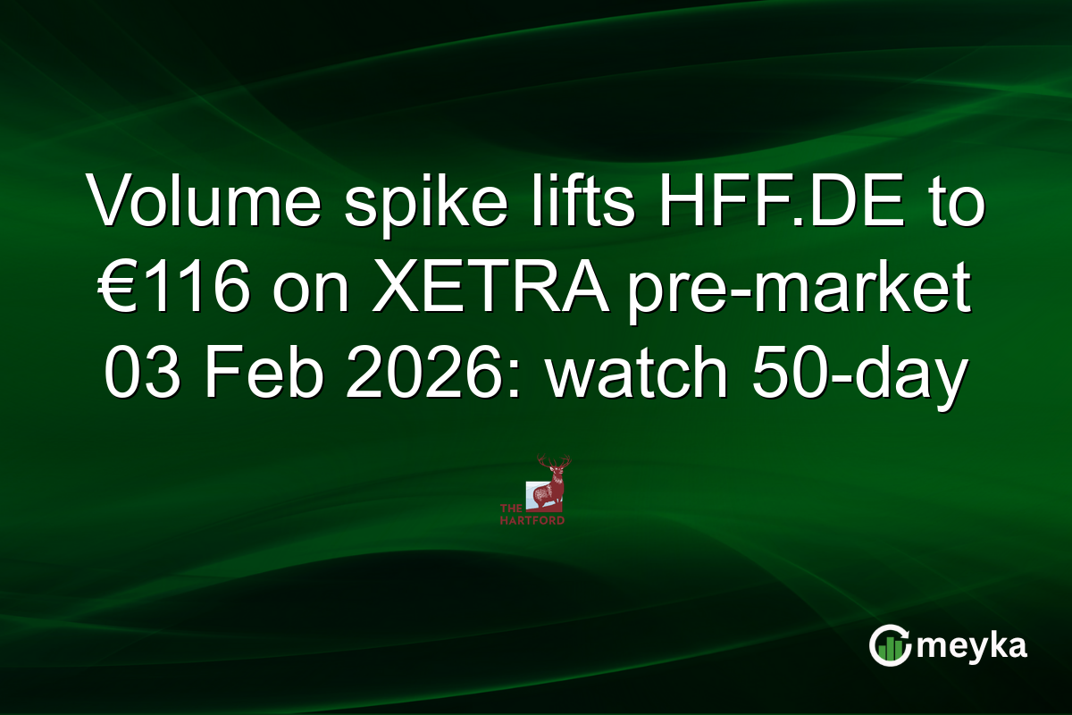 Volume spike lifts HFF.DE to €116 on XETRA pre-market 03 Feb 2026: watch 50-day