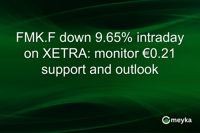 FMK.F down 9.65% intraday on XETRA: monitor €0.21 support and outlook