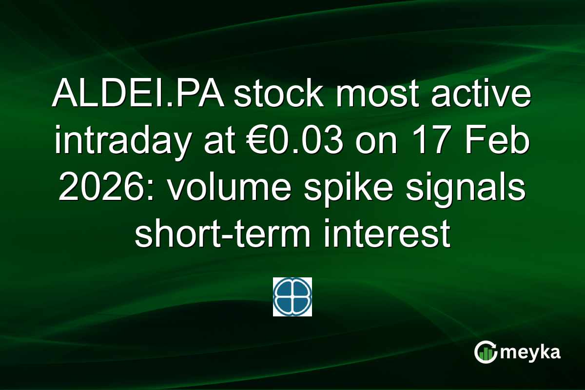 ALDEI.PA stock most active intraday at €0.03 on 17 Feb 2026: volume spike signals short-term interest