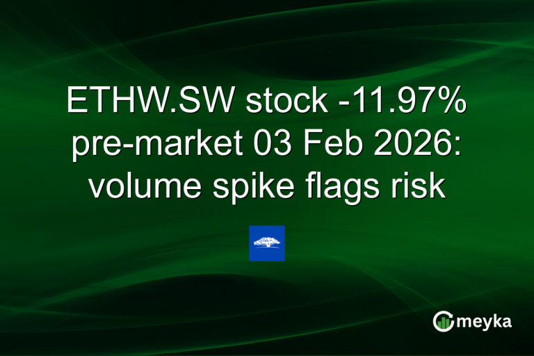 ETHW.SW stock -11.97% pre-market 03 Feb 2026: volume spike flags risk