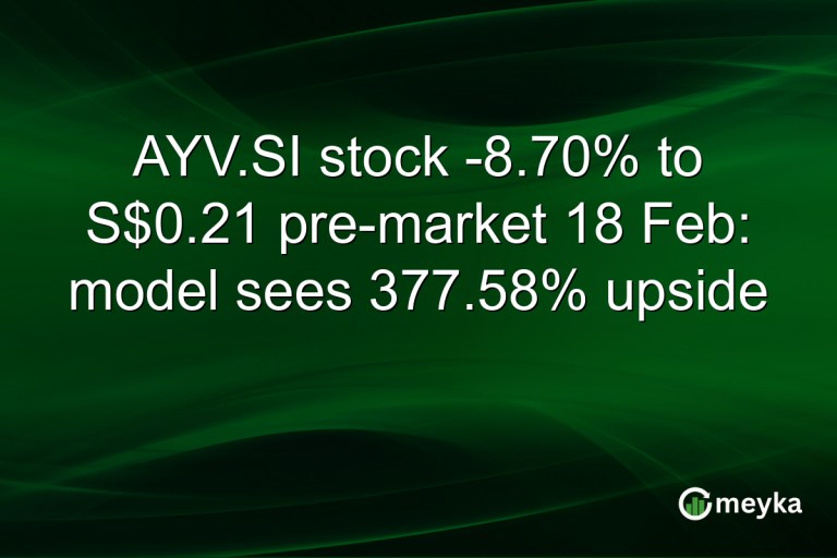 AYV.SI stock -8.70% to S$0.21 pre-market 18 Feb: model sees 377.58% upside