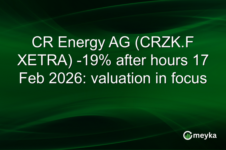 CR Energy AG (CRZK.F XETRA) -19% after hours 17 Feb 2026: valuation in focus