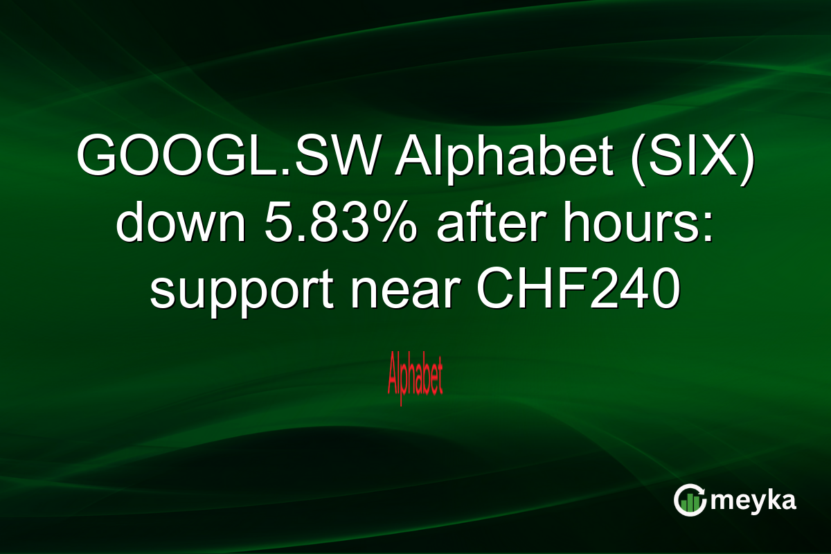 GOOGL.SW Alphabet (SIX) down 5.83% after hours: support near CHF240