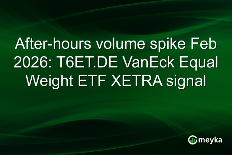 After-hours volume spike Feb 2026: T6ET.DE VanEck Equal Weight ETF XETRA signal