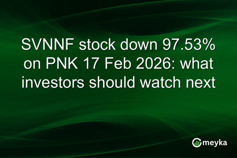 SVNNF stock down 97.53% on PNK 17 Feb 2026: what investors should watch next