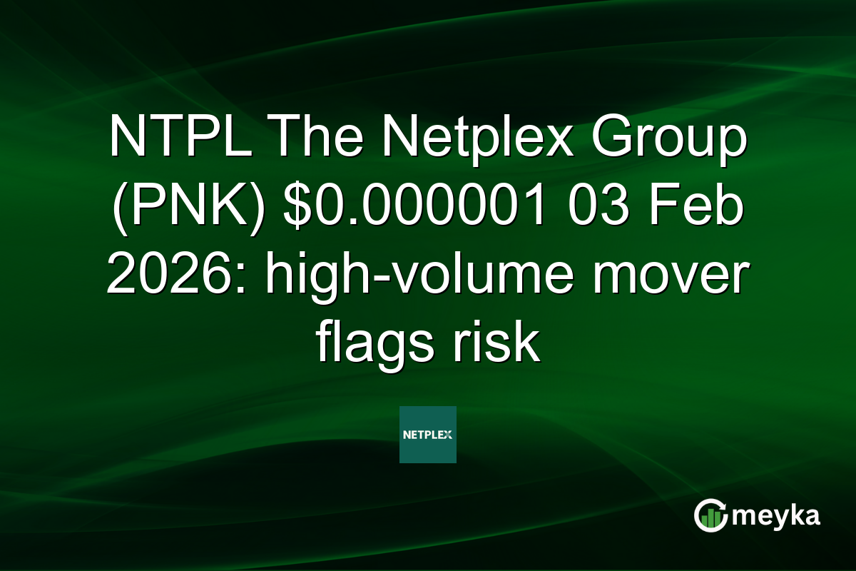 NTPL The Netplex Group (PNK) $0.000001 03 Feb 2026: high-volume mover flags risk