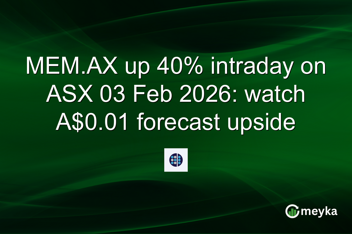 MEM.AX up 40% intraday on ASX 03 Feb 2026: watch A$0.01 forecast upside
