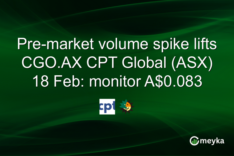 Pre-market volume spike lifts CGO.AX CPT Global (ASX) 18 Feb: monitor A$0.083