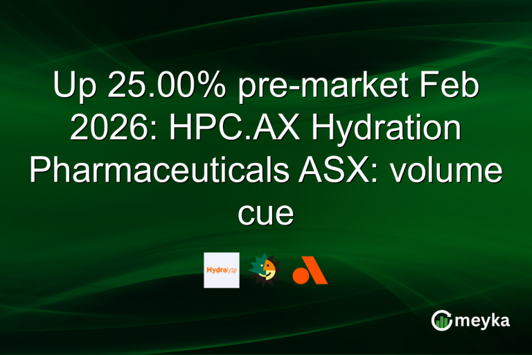 Up 25.00% pre-market Feb 2026: HPC.AX Hydration Pharmaceuticals ASX: volume cue