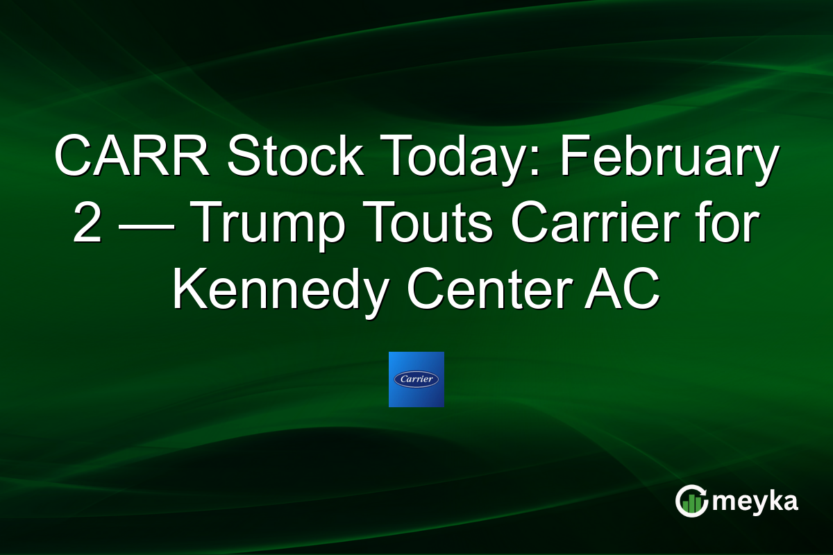 CARR Stock Today: February 2 — Trump Touts Carrier for Kennedy Center AC