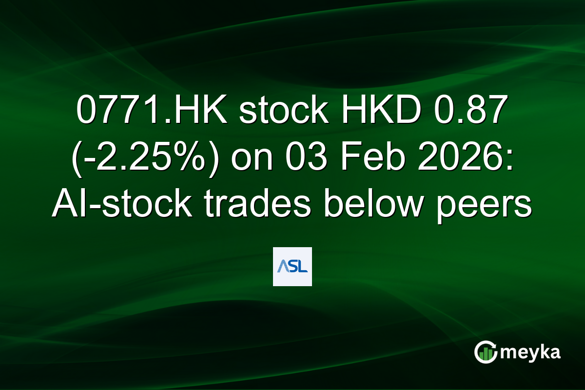 0771.HK stock HKD 0.87 (-2.25%) on 03 Feb 2026: AI-stock trades below peers