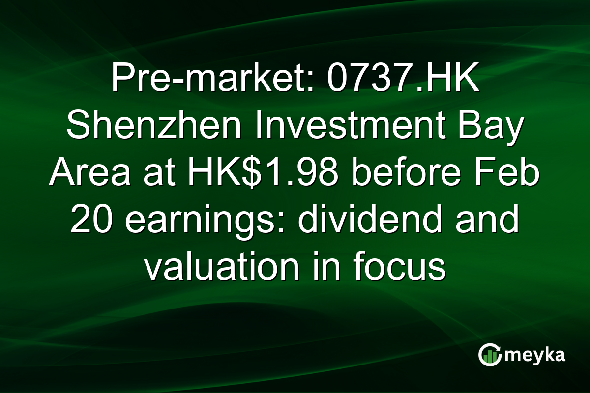 Pre-market: 0737.HK Shenzhen Investment Bay Area at HK$1.98 before Feb 20 earnings: dividend and valuation in focus