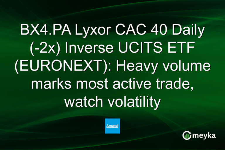 BX4.PA Lyxor CAC 40 Daily (-2x) Inverse UCITS ETF (EURONEXT): Heavy volume marks most active trade, watch volatility
