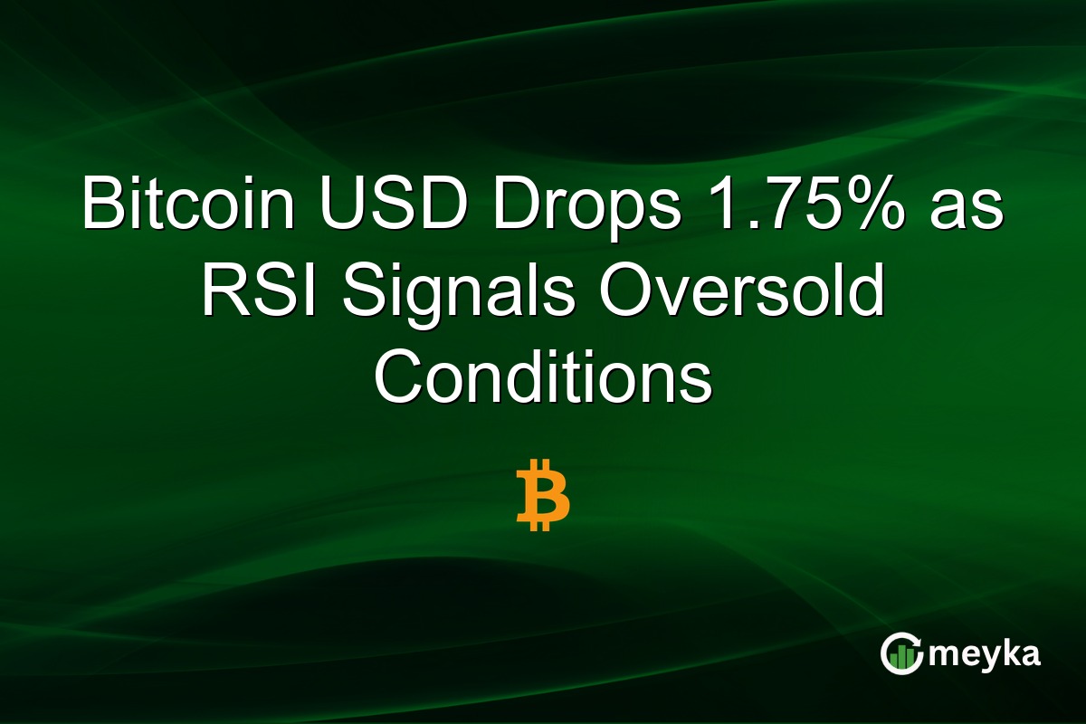 Bitcoin USD Drops 1.75% as RSI Signals Oversold Conditions