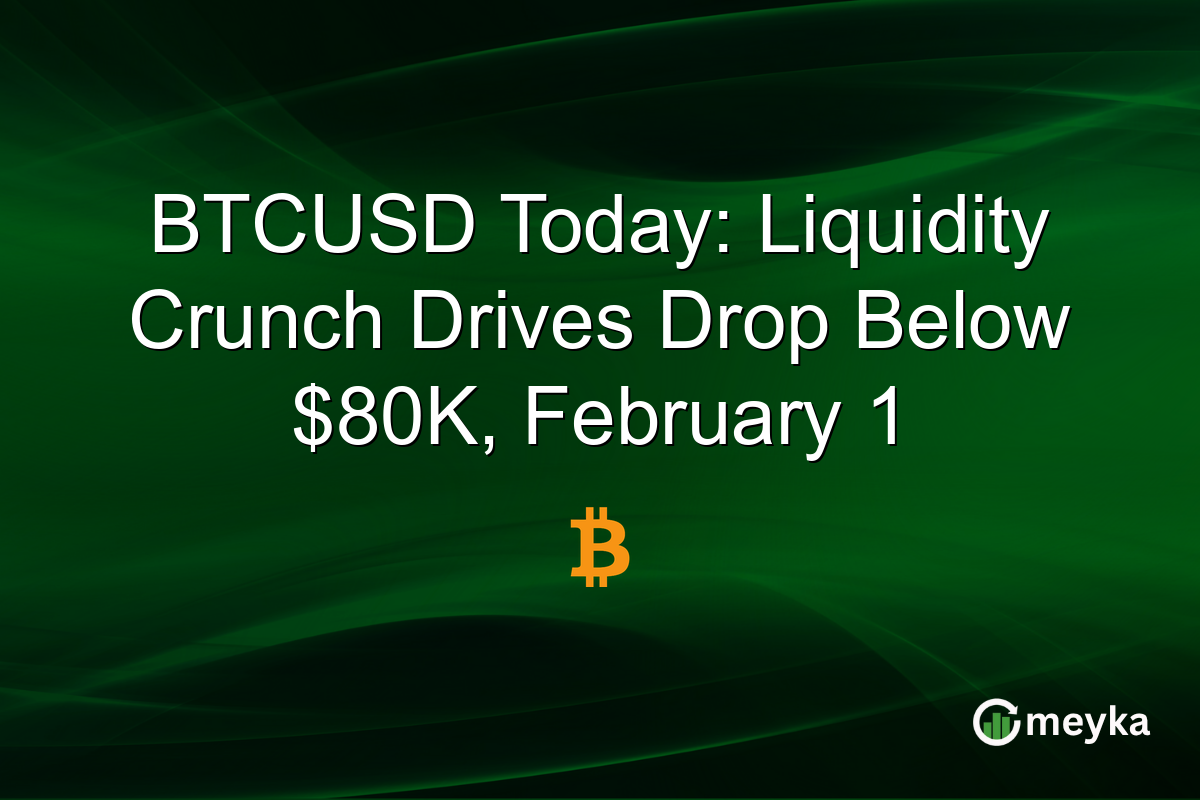 BTCUSD Today: Liquidity Crunch Drives Drop Below $80K, February 1