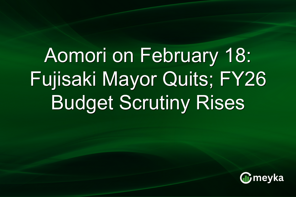 Aomori on February 18: Fujisaki Mayor Quits; FY26 Budget Scrutiny Rises