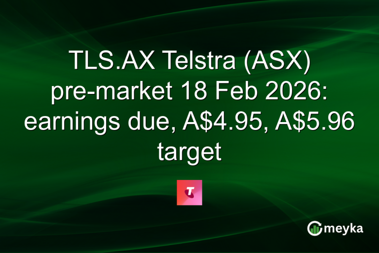 TLS.AX Telstra (ASX) pre-market 18 Feb 2026: earnings due, A$4.95, A$5.96 target