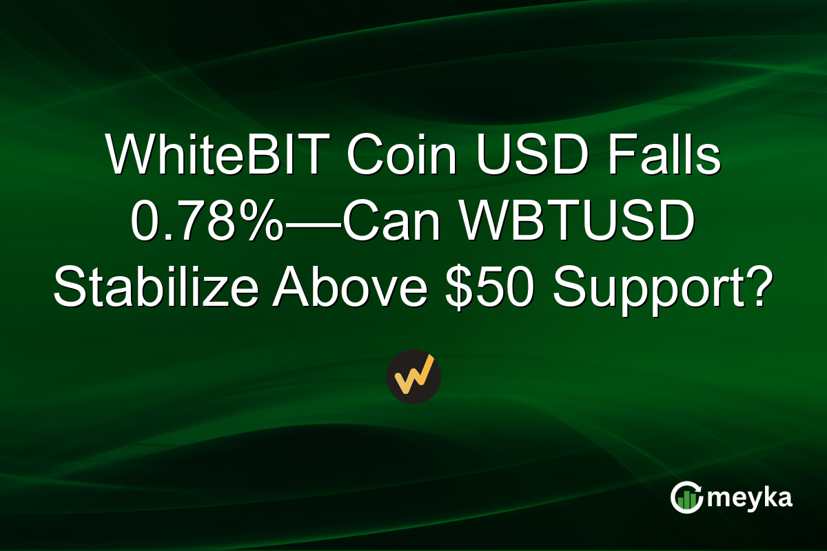 WhiteBIT Coin USD Falls 0.78%—Can WBTUSD Stabilize Above $50 Support?