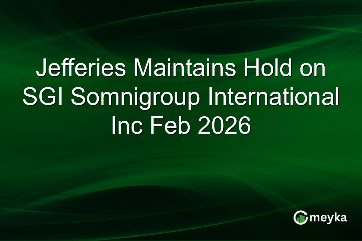 Jefferies Maintains Hold on SGI Somnigroup International Inc Feb 2026