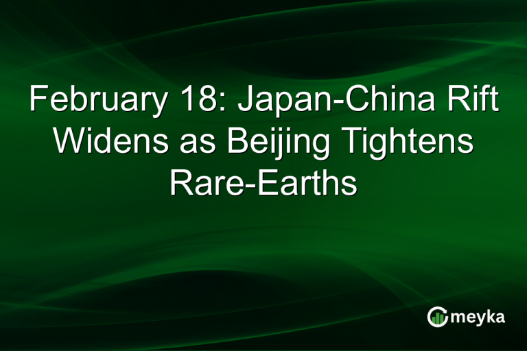 February 18: Japan-China Rift Widens as Beijing Tightens Rare-Earths