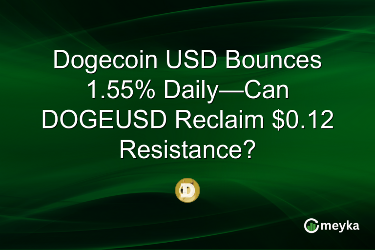 Dogecoin USD Bounces 1.55% Daily—Can DOGEUSD Reclaim $0.12 Resistance?