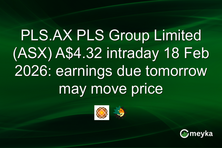 PLS.AX PLS Group Limited (ASX) A$4.32 intraday 18 Feb 2026: earnings due tomorrow may move price