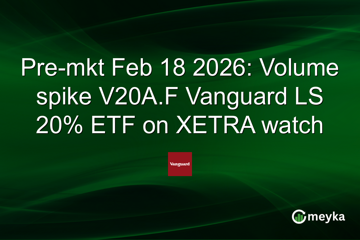 Pre-mkt Feb 18 2026: Volume spike V20A.F Vanguard LS 20% ETF on XETRA watch