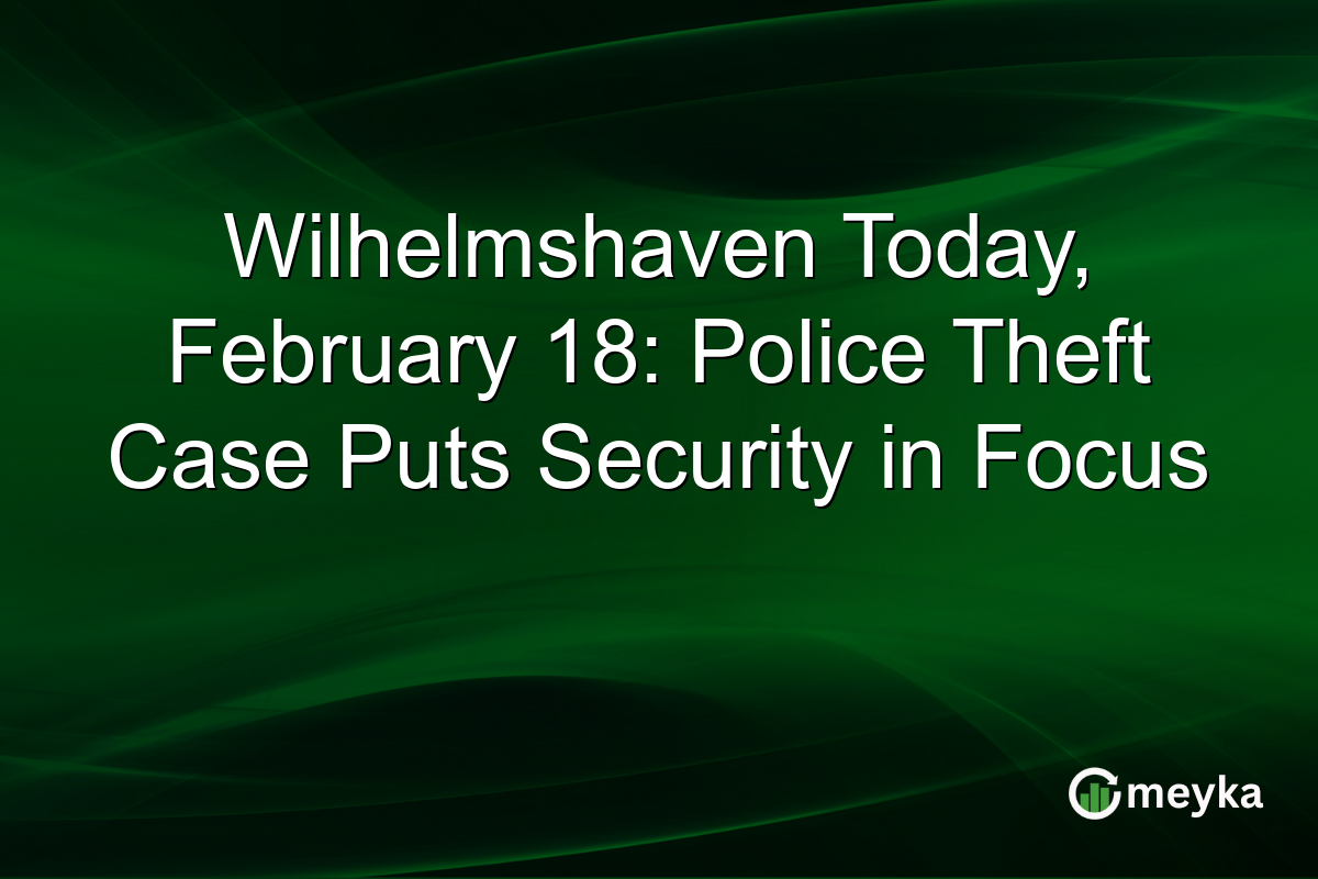 Wilhelmshaven Today, February 18: Police Theft Case Puts Security in Focus