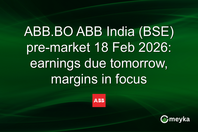 ABB.BO ABB India (BSE) pre-market 18 Feb 2026: earnings due tomorrow, margins in focus
