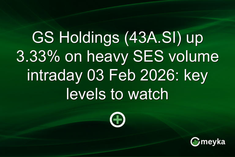 GS Holdings (43A.SI) up 3.33% on heavy SES volume intraday 03 Feb 2026: key levels to watch