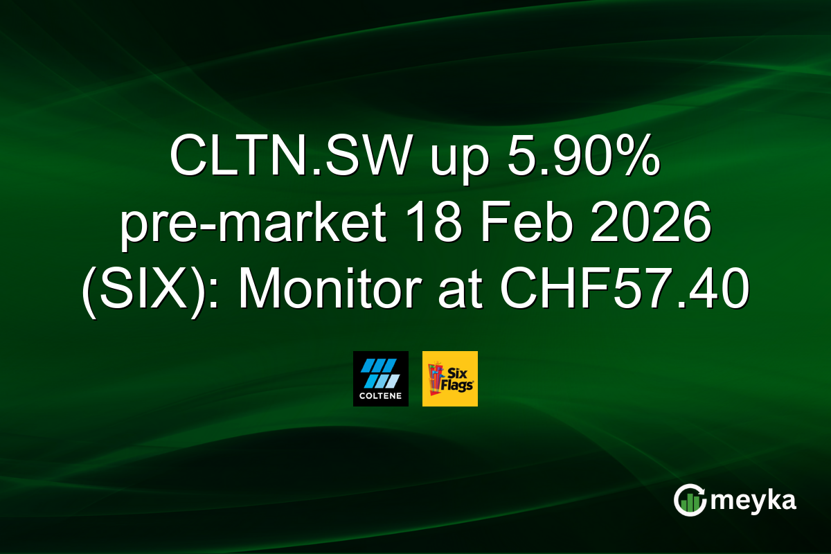 CLTN.SW up 5.90% pre-market 18 Feb 2026 (SIX): Monitor at CHF57.40