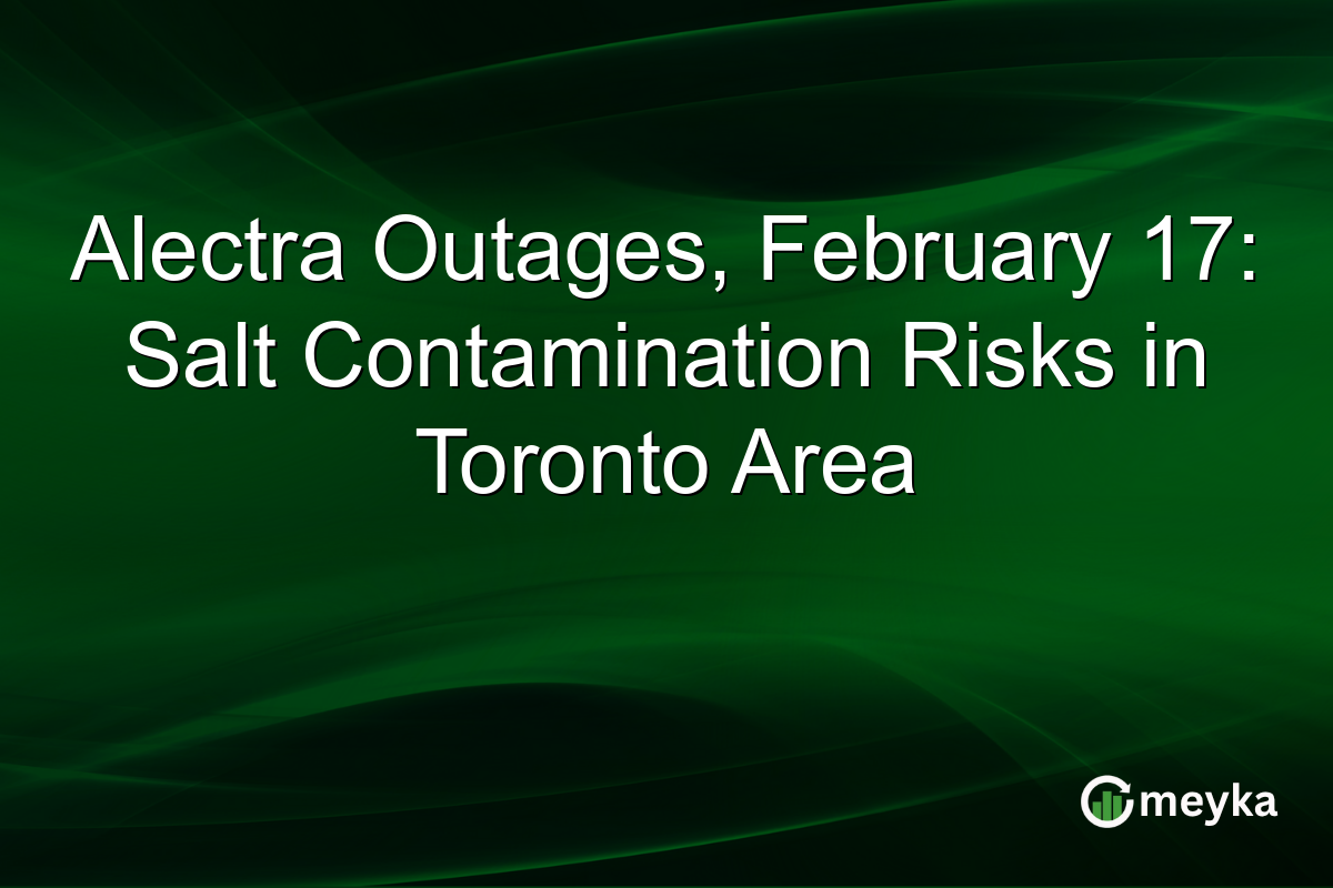 Alectra Outages, February 17: Salt Contamination Risks in Toronto Area