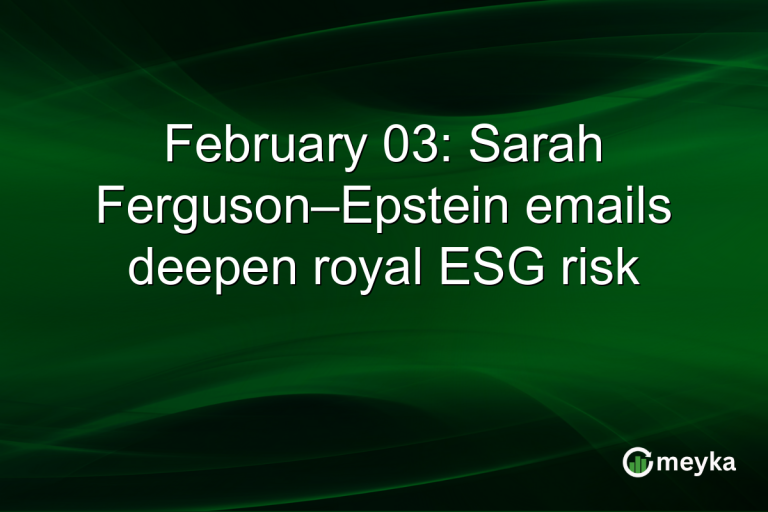 February 03: Sarah Ferguson–Epstein emails deepen royal ESG risk