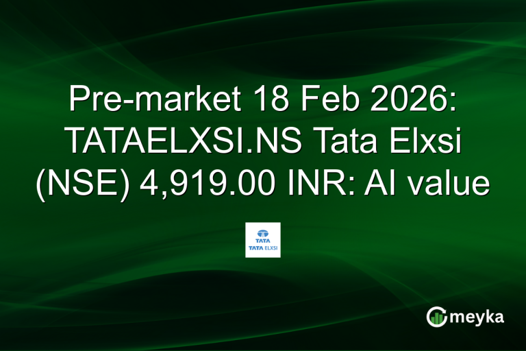 Pre-market 18 Feb 2026: TATAELXSI.NS Tata Elxsi (NSE) 4,919.00 INR: AI value