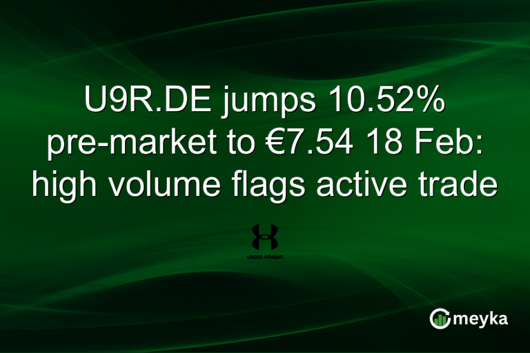 U9R.DE jumps 10.52% pre-market to €7.54 18 Feb: high volume flags active trade