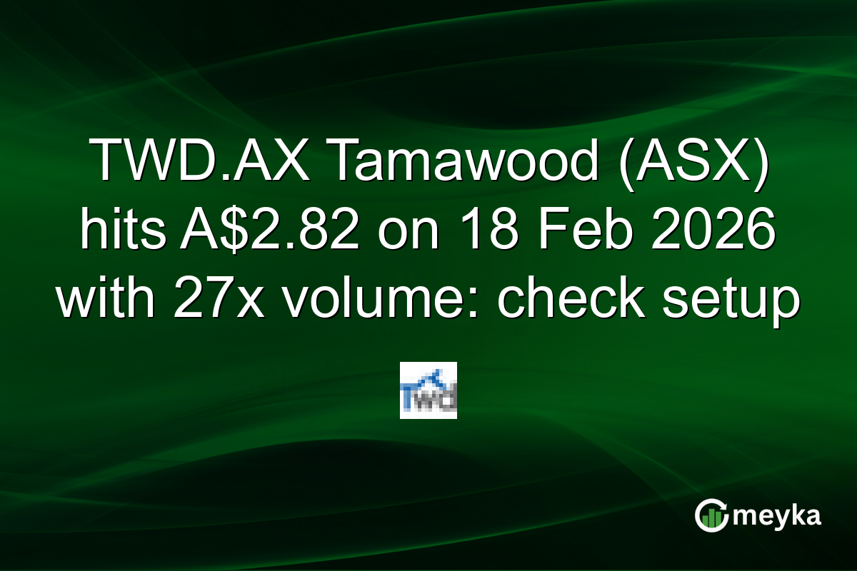 TWD.AX Tamawood (ASX) hits A$2.82 on 18 Feb 2026 with 27x volume: check setup