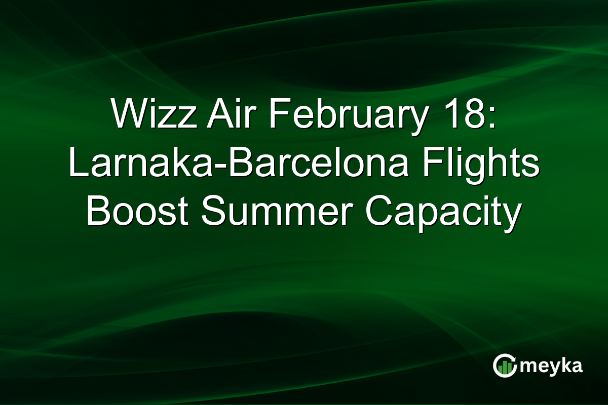 Wizz Air February 18: Larnaka-Barcelona Flights Boost Summer Capacity