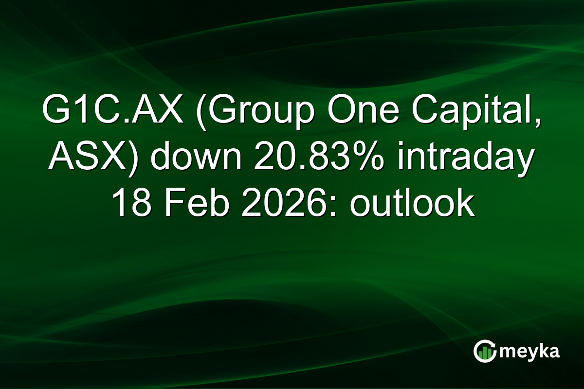 G1C.AX (Group One Capital, ASX) down 20.83% intraday 18 Feb 2026: outlook