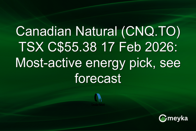 Canadian Natural (CNQ.TO) TSX C$55.38 17 Feb 2026: Most-active energy pick, see forecast